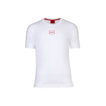 Tricou cu decolteu la baza gatului si logo