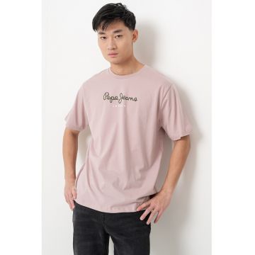 Tricou cu decolteu la baza gatului si logo