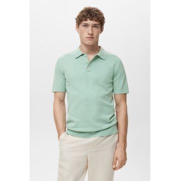 Tricou polo tricotat fin