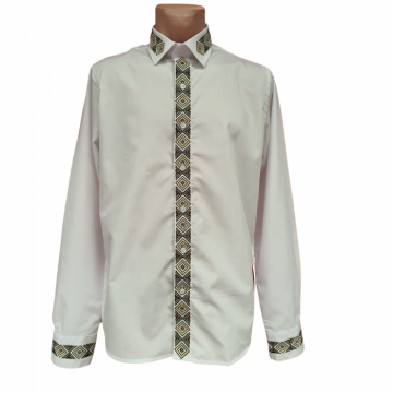 Camasa alba traditionala brodata - Model IV