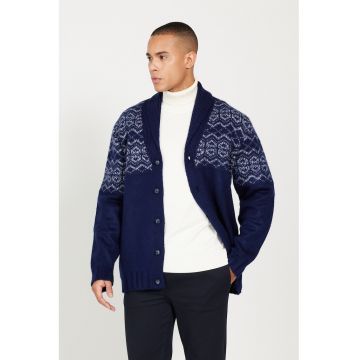 Cardigan tricotat cu model