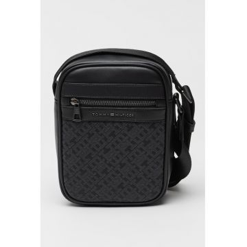 Geanta crossbody de piele ecologica cu monograma