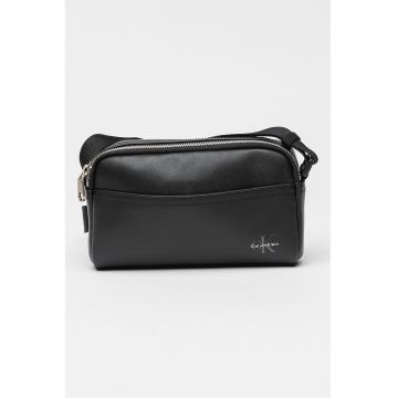 Geanta crossbody din piele ecologica cu detaliu logo