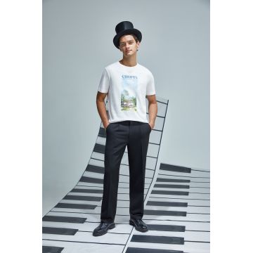 Medicine tricou din bumbac culoarea alb, cu imprimeu