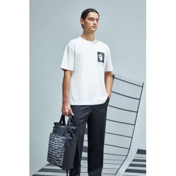 Medicine tricou din bumbac culoarea bej, cu imprimeu