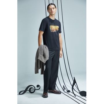 Medicine tricou din bumbac culoarea negru, cu imprimeu