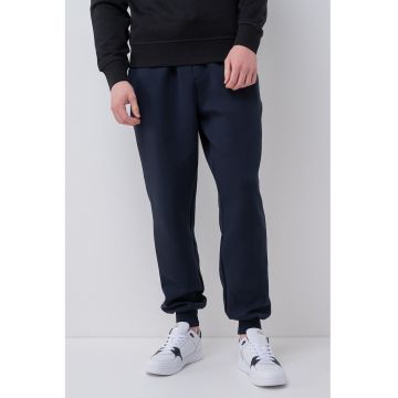 Pantaloni de trening din amestec de bumbac cu snur de ajustare