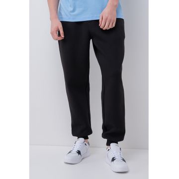 Pantaloni de trening din amestec de bumbac cu snur de ajustare