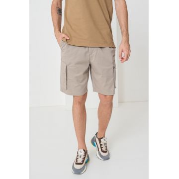 Pantaloni scurti cargo cu talie elastica