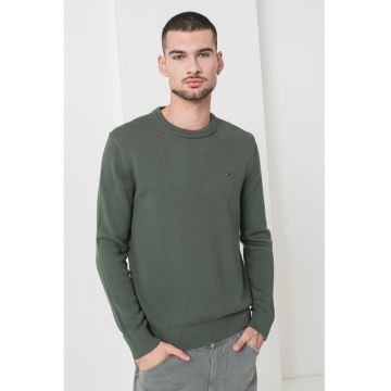 Pulover slim fit din bumbac organic