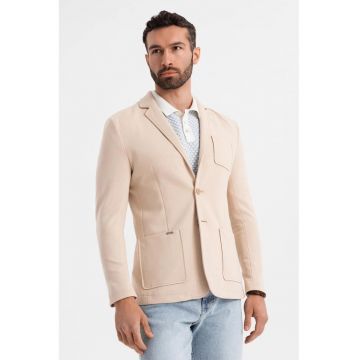 Sacou slim-fit cu buzunar pe piept