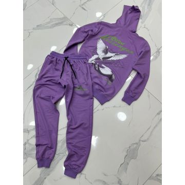 Trening barbati slim fit mov   Pantaloni + Hanorac  13353