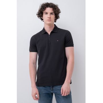 Tricou cu guler polo cu fermoar