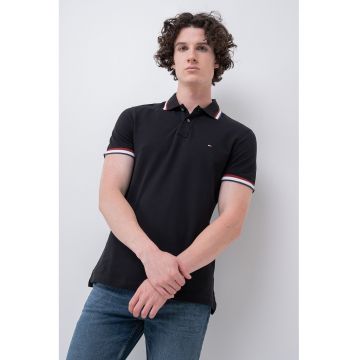 Tricou polo slim fit Cuff Interest