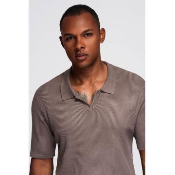 Tricou polo striat