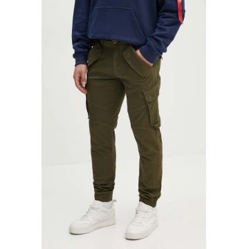 Alpha Industries pantaloni Combat Pant LW bărbați, culoarea verde 126215.142