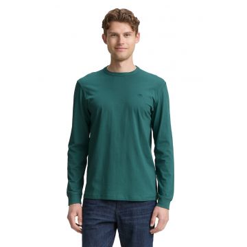 Bluza din bumbac cu decolteu la baza gatului