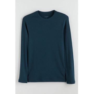 Bluza din bumbac cu decolteu rotund