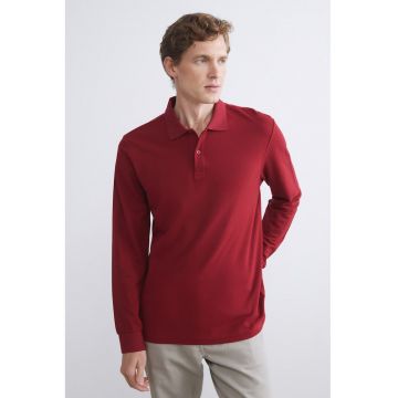 Bluza polo din bumbac pique