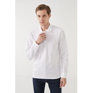 Bluza polo din bumbac pique
