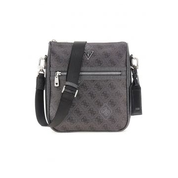 Geanta crossbody din piele ecologica cu model monograma