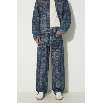 Kenzo jeansi Cargo Monkey Fit Jeans Weave barbati FE65DP4086J2.DD