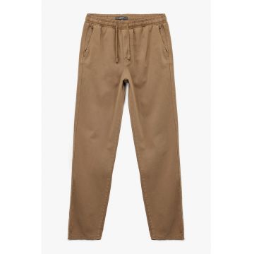 Pantaloni cu talie medie si snur de ajustare