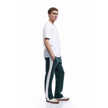 Pantaloni drepti de trening cu model colorblock
