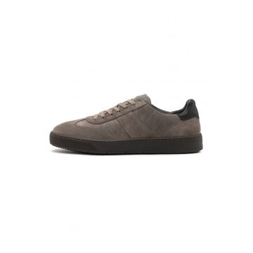 Pantofi sport din piele cu garnituri din piele intoarsa