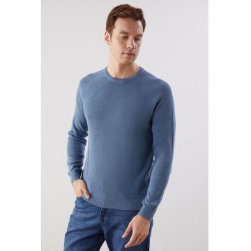Pulover de bumbac cu maneci raglan