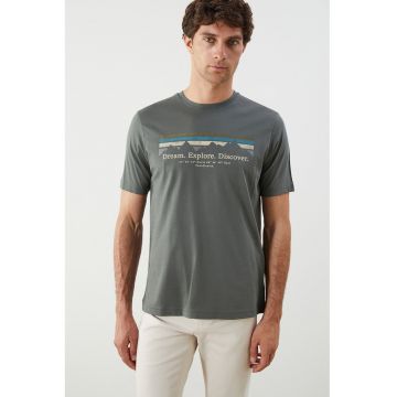 Tricou de bumbac cu imprimeu text