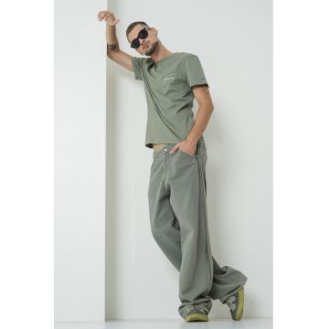 Tricou de bumbac cu logo Signature Back