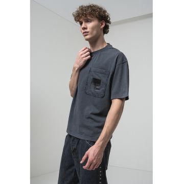 Tricou din bumbac cu buzunare frontale