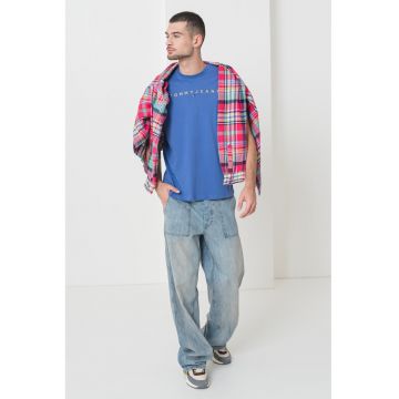 Tricou din bumbac cu logo brodat