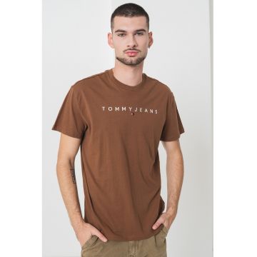 Tricou din bumbac cu logo brodat