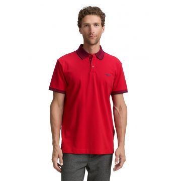 Tricou polo cu detalii contrastante