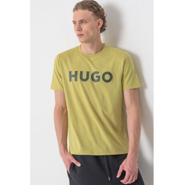 Tricou regular fit cu imprimeu logo cauciucat Dulivio