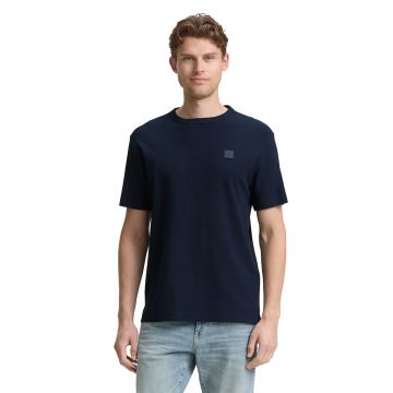 Tricou regular fit din bumbac cu decolteu la baza gatului