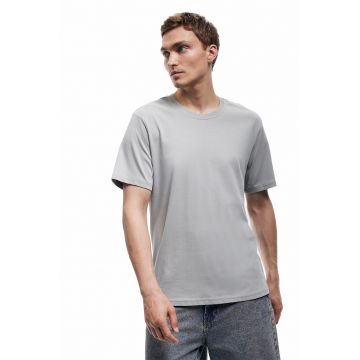 Tricou regular fit din bumbac cu model uni