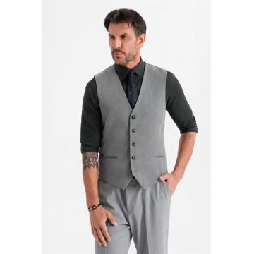 Vesta eleganta cu model in zig-zag SLIM FIT  OM-BLZV-0143