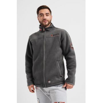 Jacheta din fleece cu fermoar Ubolt - Gri inchis