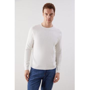 Pulover de bumbac cu maneci raglan