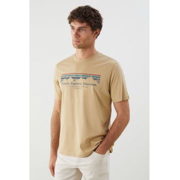 Tricou de bumbac cu imprimeu text