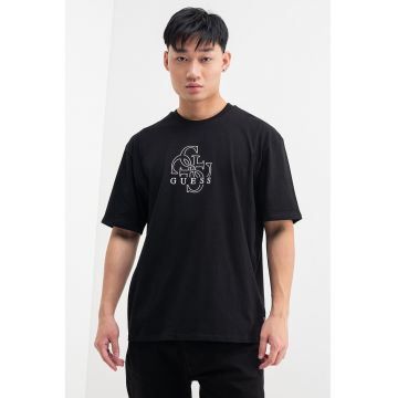 Tricou lejer cu logo pe piept
