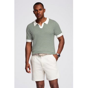 Tricou polo cu dungi