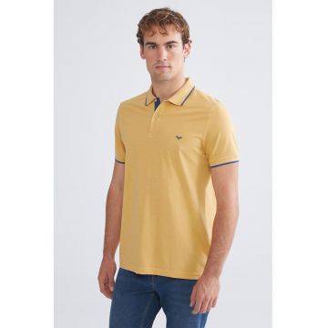Tricou polo cu terminatii contrastante