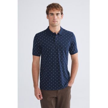 Tricou polo din bumbac cu model grafic
