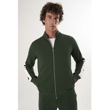Bluza de trening din bumbac cu fermoar Bluza de trening din bumbac cu fermoar