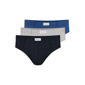 Chiloti barbati Classic  set de 3 perechi albastru - bleumarin - gri XXL