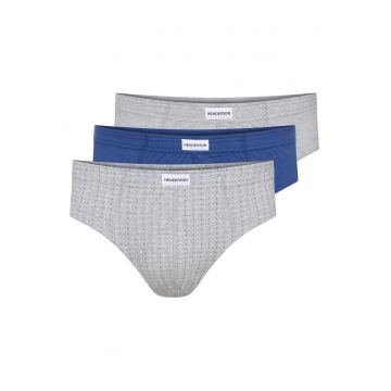 Chiloti barbati Classic  set de 3 perechi albastru - gri deschis XXL
